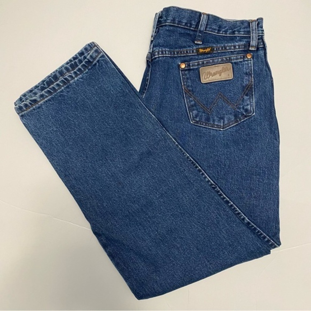 Vintage‎ Wrangler Men's Straight Leg Denim Blue Jeans 36x32 Casual Workwear